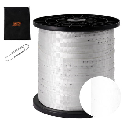 VEVOR Polyester Pull Tape, 1.9 cm x 641 m Mule Tape Flat Rope, 1134 kgf Tensile