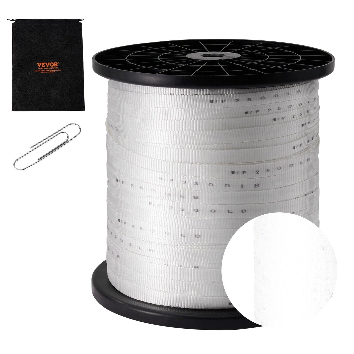 Polyester Pull Tape, 1.9 cm x 641 m, 1134 kgf, for Cable Pulling and More
