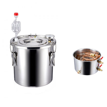 VEVOR Moonshine Still 3 Gal Water Alcohol Distiller Brewing Kit Stainless Steel