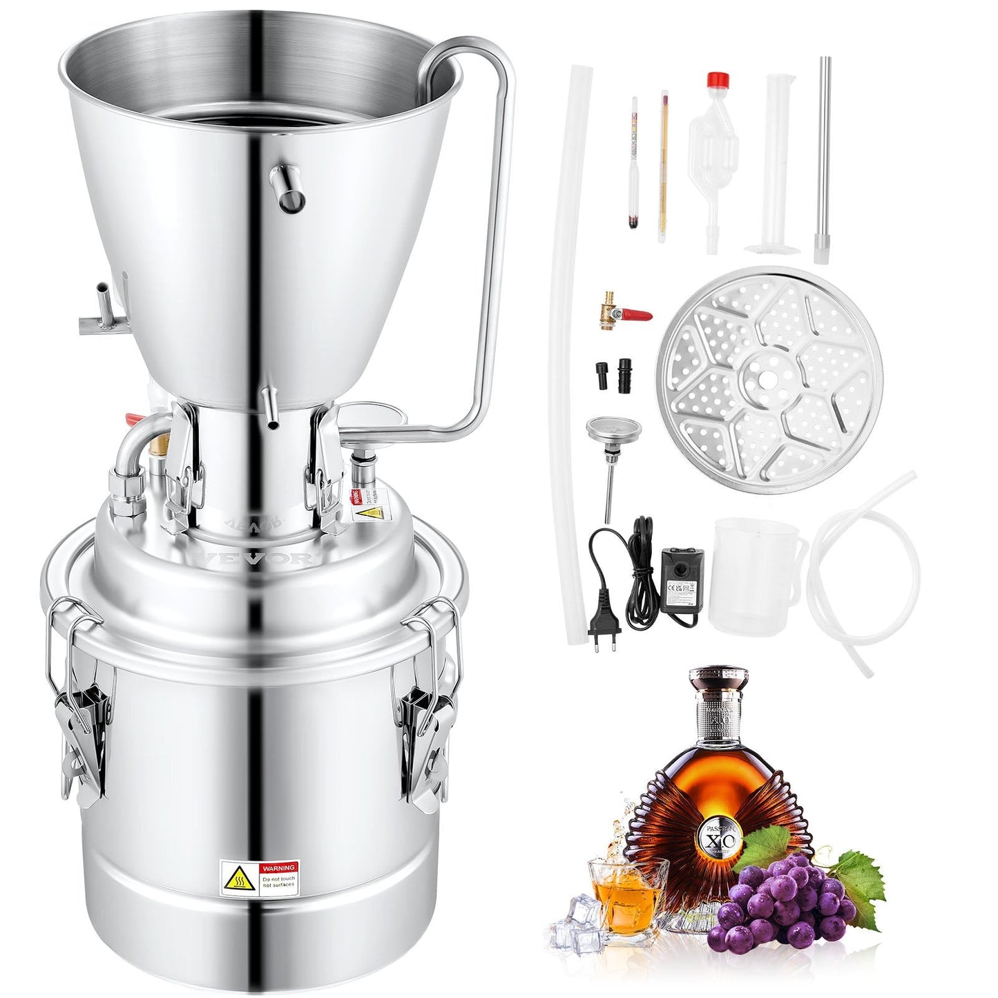 70L Alcohol Distiller Machine with Thermometer and Exhaust Valve