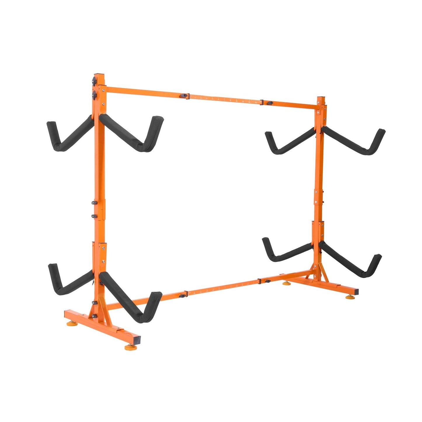 Freestanding Kayak Storage Rack for 4 Kayaks, Adjustable Steel Stand, 100 kg Load