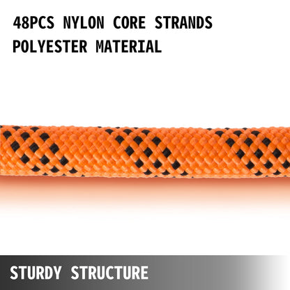 11.1mm Double Braid Polyester Rope, 45.5m, 399kg Load Capacity for Marine Use