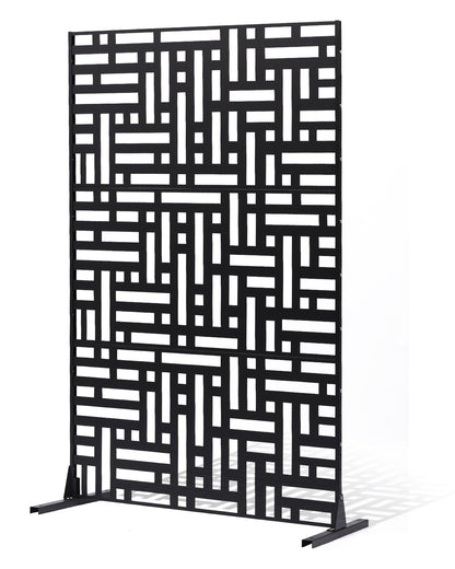 VEVOR Metal Privacy Screen 47" x 76" Outdoor Privacy Screens & Panels Black