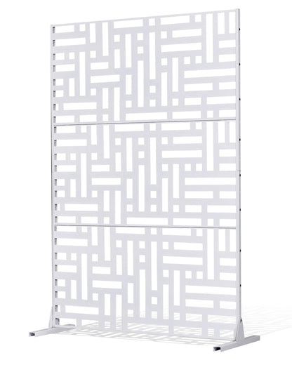 VEVOR Metal Privacy Screen 47" x 76" Outdoor Privacy Screens & Panels White