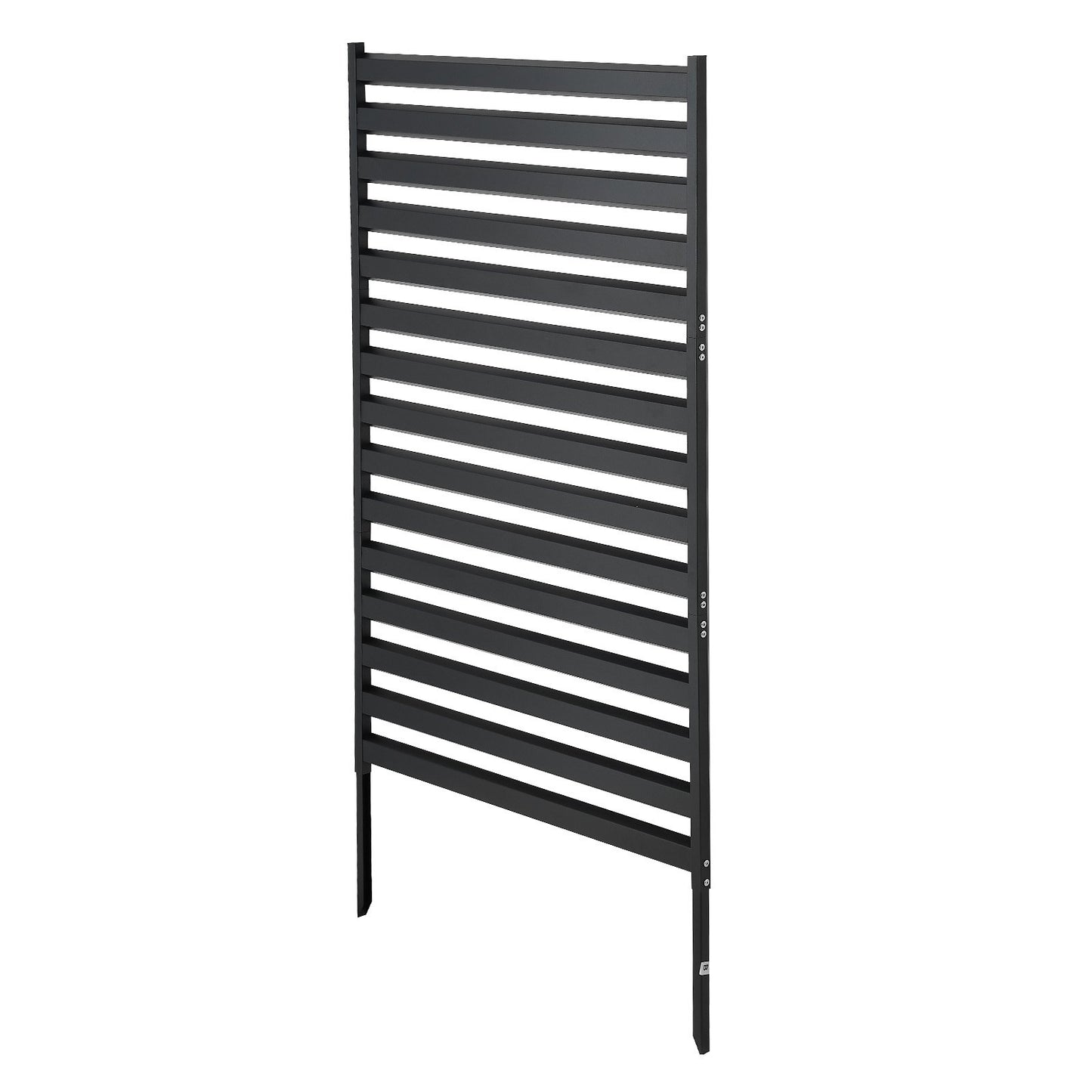 Metal Privacy Screen, 96 x 152.4cm Freestanding Modern Privacy Fence, Garden Divider Panel with Extended Ground Stakes & Panel Height Adjustable, Freestanding Outdoor Divider for Garden, Indoor