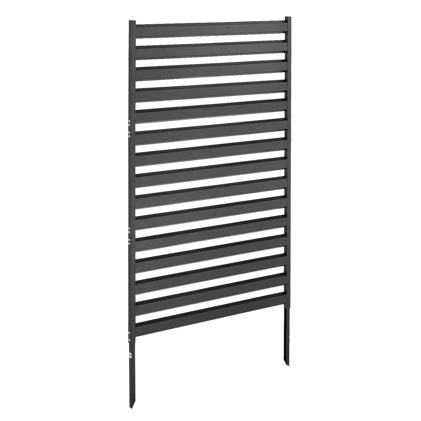 Metal Privacy Screen, 96 x 152.4cm Freestanding Modern Privacy Fence, Garden Divider Panel with Extended Ground Stakes & Panel Height Adjustable, Freestanding Outdoor Divider for Garden, Indoor