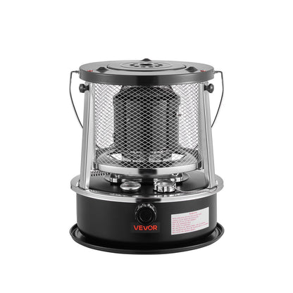 9000 BTU Portable Kerosene Heater & Stove, 2 in 1 Non-Electric Indoor Outdoor Heater with Adjustable Height & Flame & Easy Storage,for Camping, Hunting, Cooking, Home, Garage, Black