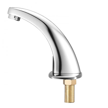 Touchless Bathroom Sink Faucet, Automatic Motion Sensor Restroom Toilet Faucet Cold Water with Hole Cover Plate, Battery