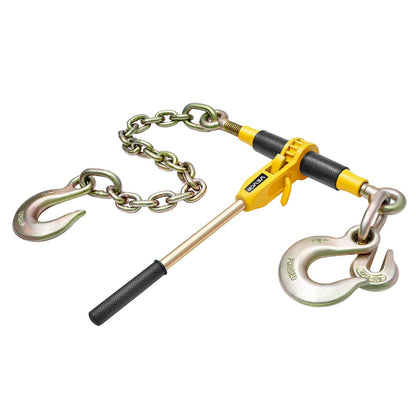 Ratchet Chain Binder, 4173 kg Working Load, Chain Binders Compatible with 10-12.7 mm Chains, Heavy Duty Ratchet Load Binder with Handles for Truck, Tie Down, Hauling, Towing, Logging