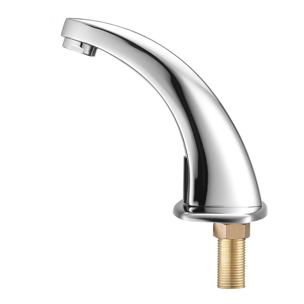 Touchless Bathroom Sink Faucet, Automatic Motion Sensor Restroom Toilet Faucet with Hole Cover Plate, Battery Operated,H