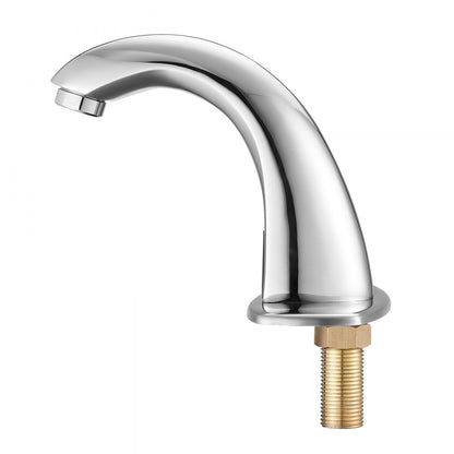 Touchless Bathroom Sink Faucet, Automatic Motion Sensor Restroom Toilet Faucet with Hole Cover Plate, Battery Operated,A