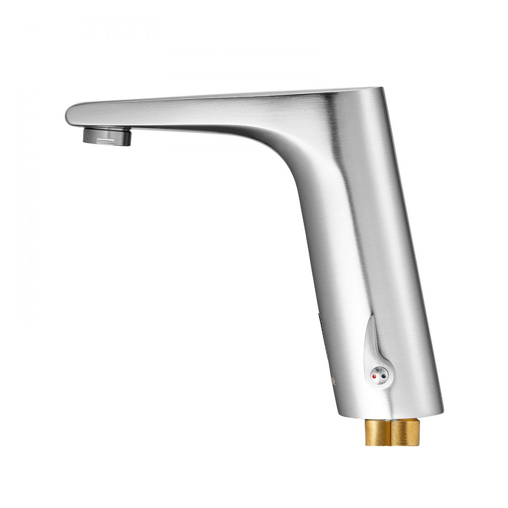 Touchless Bathroom Sink Faucet, Automatic Motion Sensor Restroom Toilet Faucet, HandsFree Adjustable Cold Hot Single Han