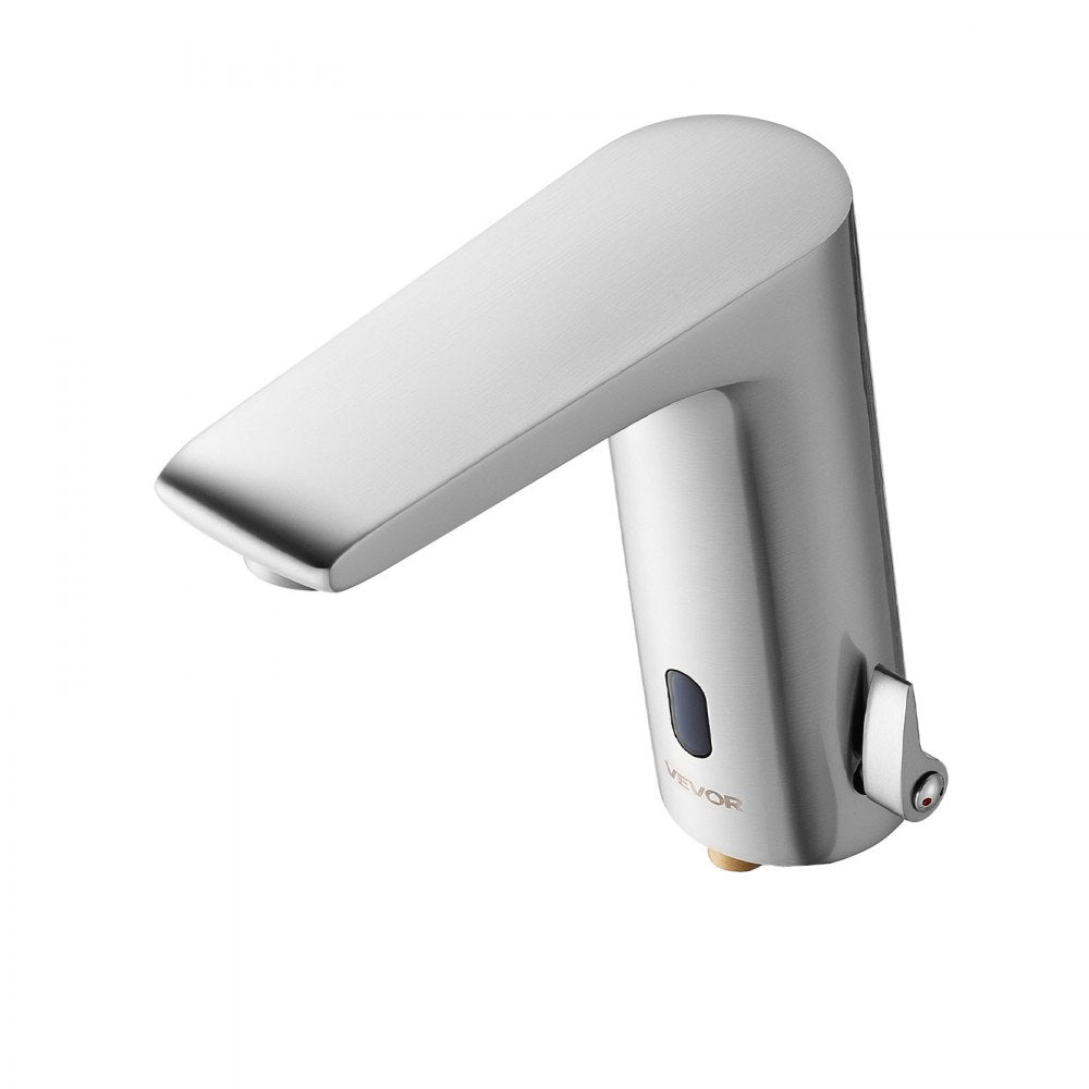 Touchless Bathroom Sink Faucet, Automatic Motion Sensor Restroom Toilet Faucet, HandsFree Adjustable Cold Hot Single Han