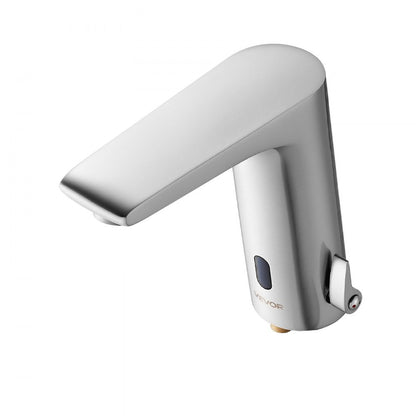 Touchless Bathroom Sink Faucet, Automatic Motion Sensor Restroom Toilet Faucet, HandsFree Adjustable Cold Hot Single Han