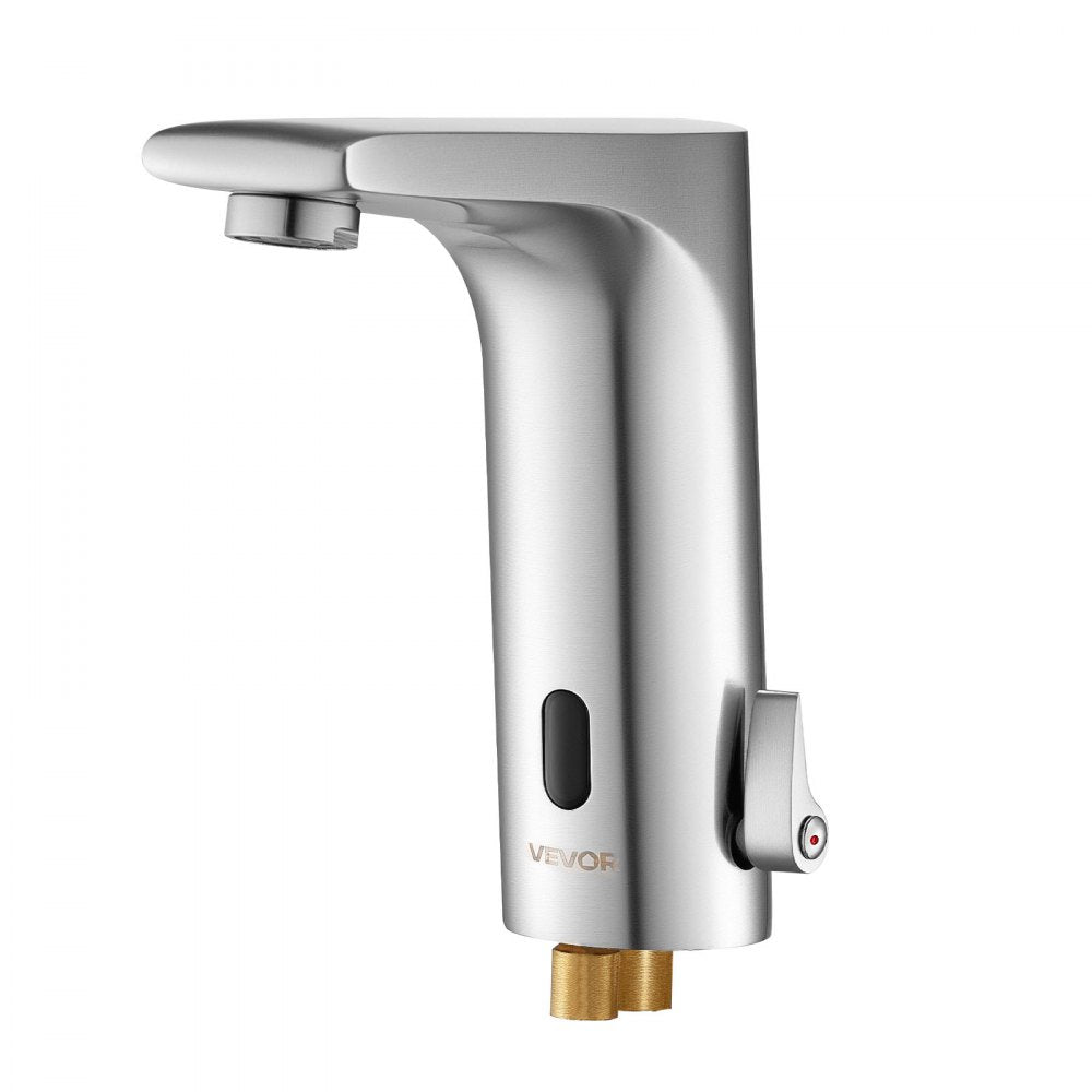 Touchless Bathroom Sink Faucet, Automatic Motion Sensor Restroom Toilet Faucet, HandsFree Adjustable Cold Hot Single Han
