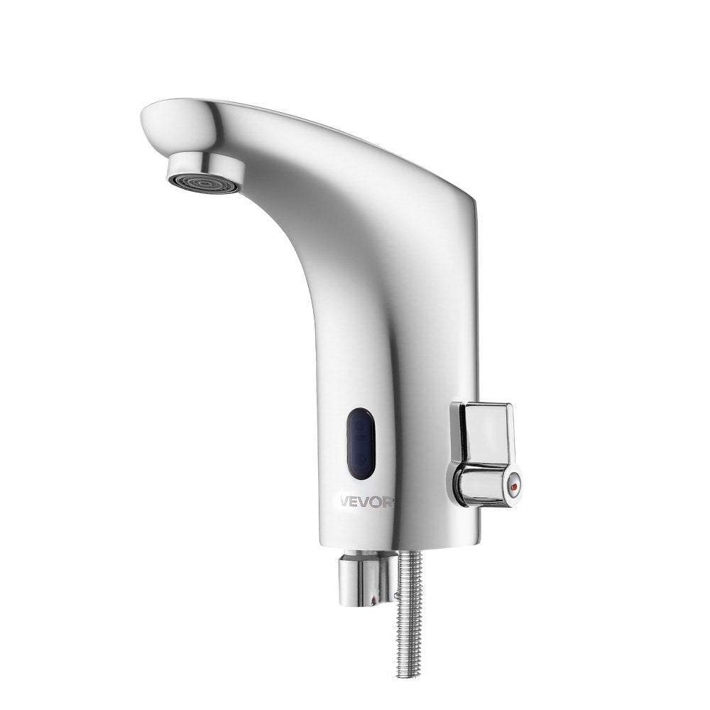 Touchless Bathroom Sink Faucet, Automatic Motion Sensor Restroom Toilet Faucet, HandsFree Adjustable Cold Hot Single Han