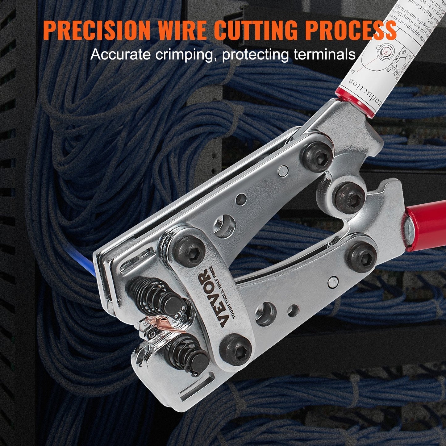 Heavy-Duty Battery Cable Crimping Tool with Cutter and Accessories, 2.38 kg