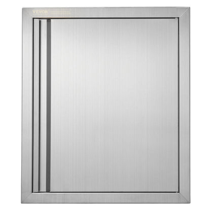 Stainless Steel Outdoor Kitchen BBQ Access Door, 0.46x0.53m, Recessed Handle