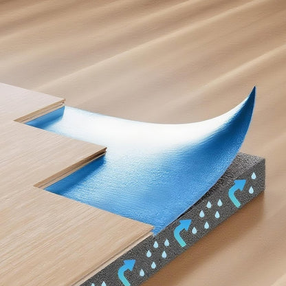 Floor Underlayment 55.8 m² 2mm 3-in-1 Vapor Barrier for Laminate Blue