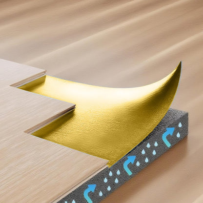 Floor Underlayment 18.6 m² Roll 3mm Vapor Barrier Soundproofing Gold