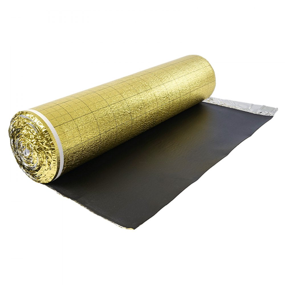 Floor Underlayment 18.6 m² Roll 3mm Vapor Barrier Soundproofing Gold