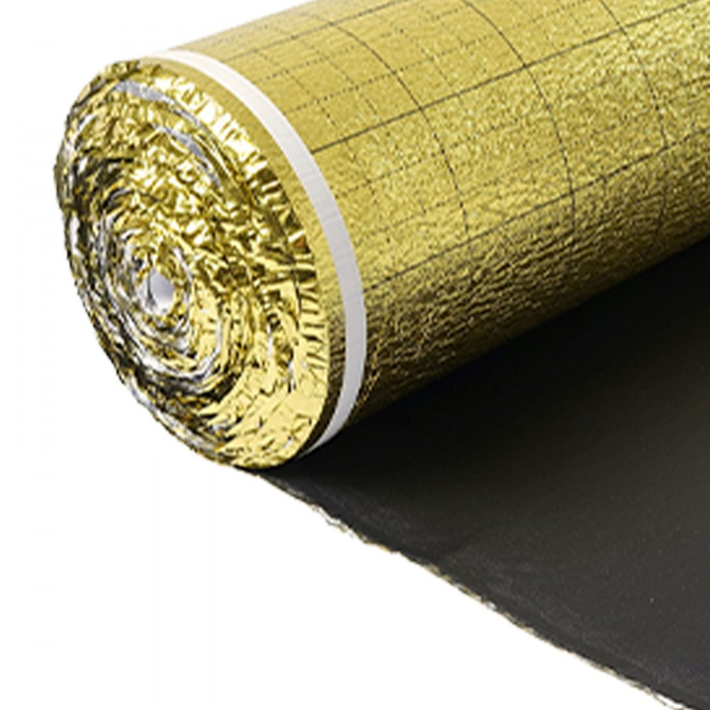 Floor Underlayment 18.6 m² Roll 3mm Vapor Barrier Soundproofing Gold