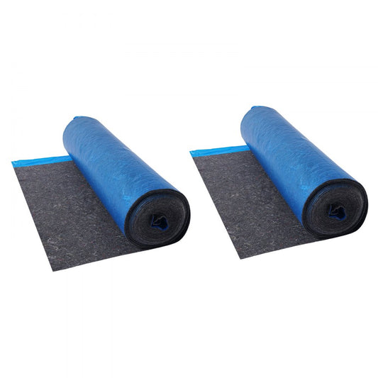 Floor Underlayment 37.2 m² 3mm Recycled Fiber Sound/Vapor Barrier Blue
