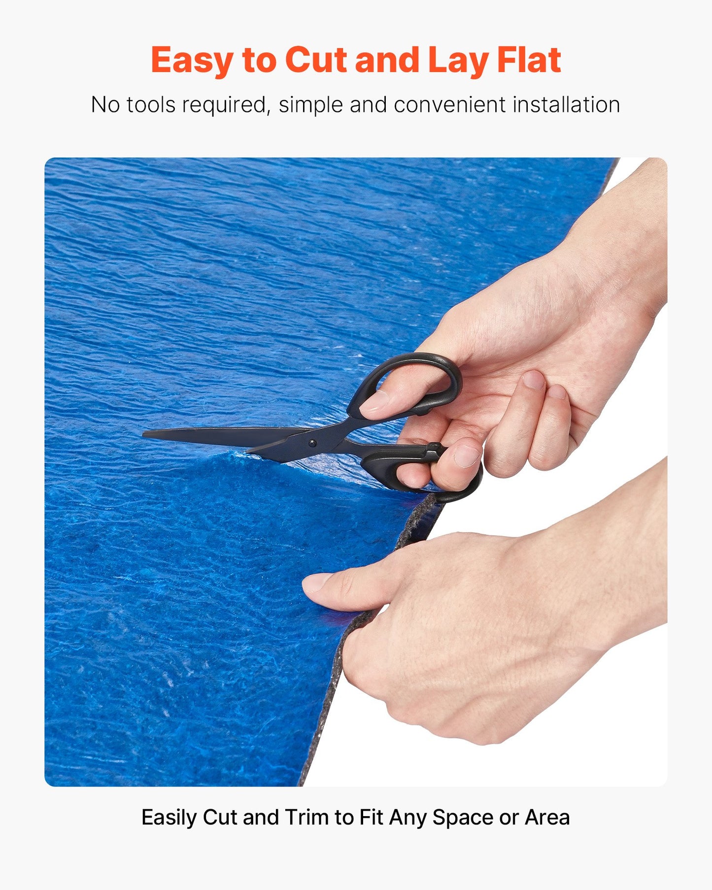 Floor Underlayment 9.3 m²/Roll, 3 mm Thick Laminate Flooring Padding with Attached Vapor Barrier, Heavy Duty Fiber + PE Film, Soundproofing & Noise Reduction, Ideal for Vinyl Wood Flooring