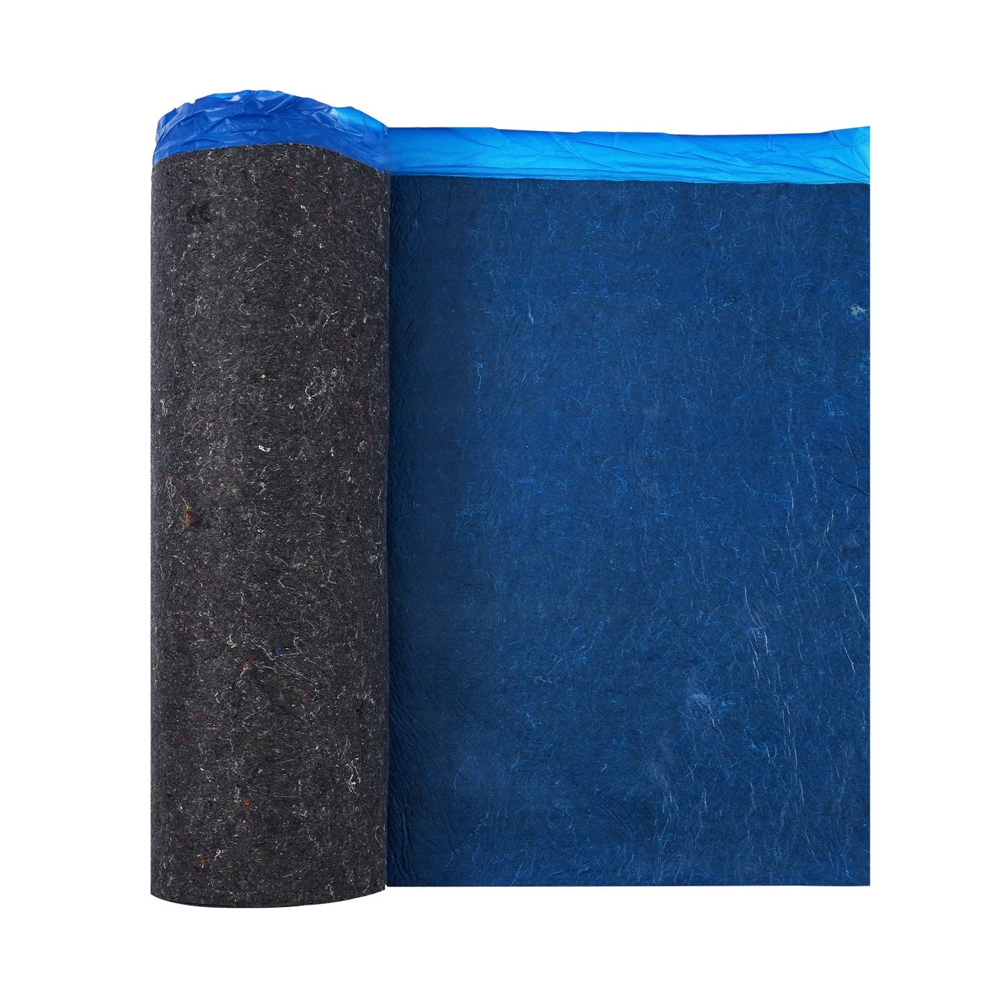 Floor Underlayment 9.3 m²/Roll, 3 mm Thick Laminate Flooring Padding with Attached Vapor Barrier, Heavy Duty Fiber + PE Film, Soundproofing & Noise Reduction, Ideal for Vinyl Wood Flooring