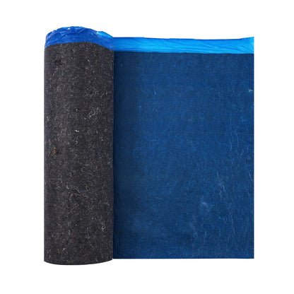 Floor Underlayment 9.3 m²/Roll, 3 mm Thick Laminate Flooring Padding with Attached Vapor Barrier, Heavy Duty Fiber + PE Film, Soundproofing & Noise Reduction, Ideal for Vinyl Wood Flooring