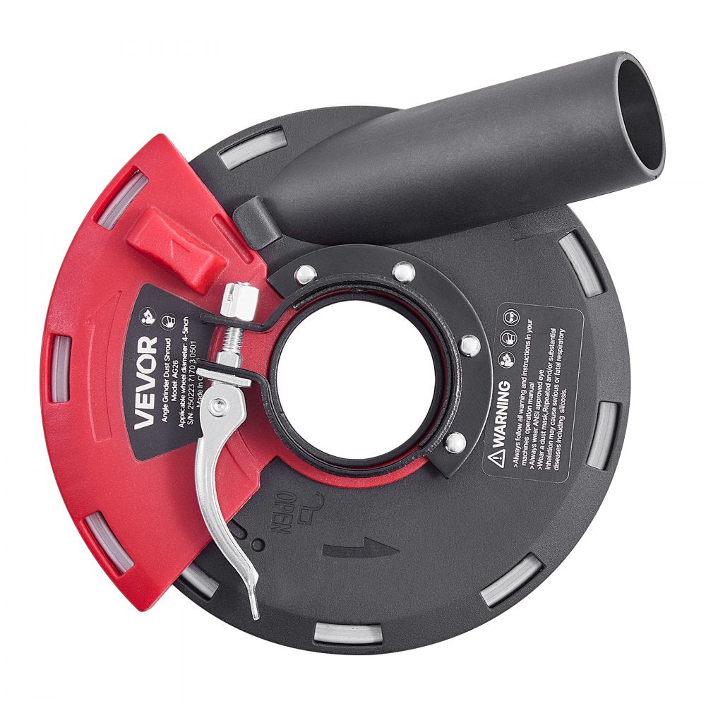VEVOR Angle Grinder Dust Shroud 100-125mm with Clamping Washer Connect to Vacuum