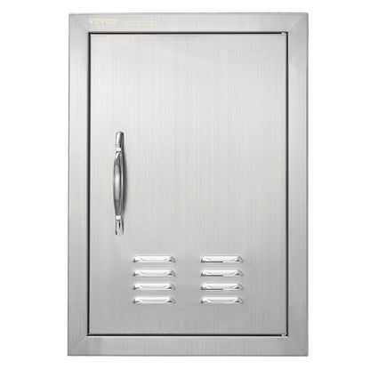 VEVOR BBQ Access Door, 356x508 mm Single Outdoor Kitchen Door, Stainless Steel Flush