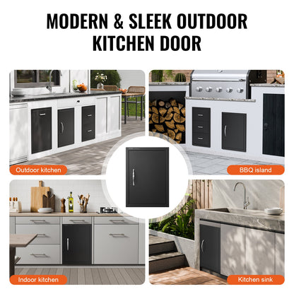 VEVOR BBQ Access Door, 415x570 mm Single Outdoor Kitchen Door, Cold Plate Flush
