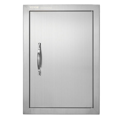 VEVOR BBQ Access Door, 355x508 mm Single Outdoor Kitchen Door, Stainless Steel Flush
