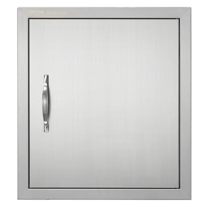 VEVOR BBQ Access Door, 457x508 mm Single Outdoor Kitchen Door, Stainless Steel Flush