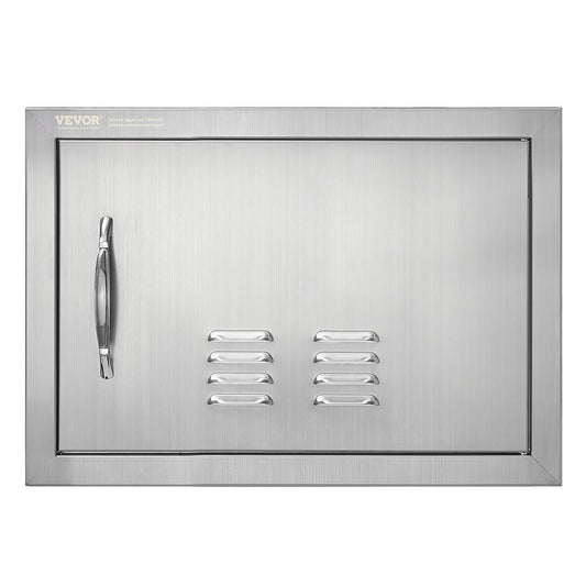 VEVOR BBQ Access Door, 508x356 mm Single Outdoor Kitchen Door, Stainless Steel Flush