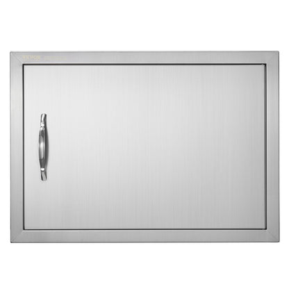 Stainless Steel Outdoor Kitchen Access Door, 0.61x0.43 m, Single Flush Mount