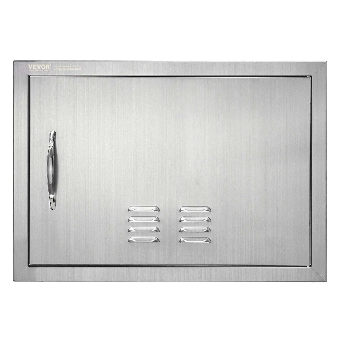 Stainless Steel Outdoor BBQ Access Door with Handle and Vents, 0.61x0.43 m