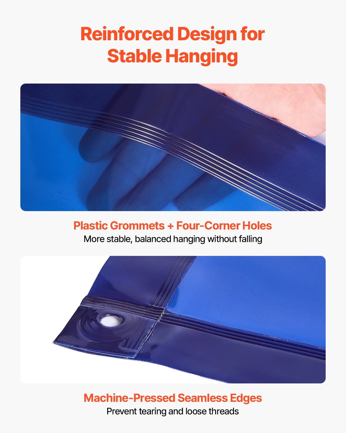 Welding Screen with Frame, 1.74 x 1.74 m Welding Curtain Screen, Flame-Resistant Vinyl Protection Screens with Lockable Swivel Wheels & 6-Level UV Protection for Workshop/Industrial Use, Blue