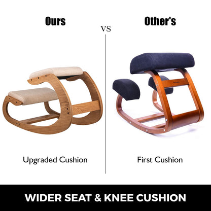 Ergonomic Birch Wood Kneeling Chair for Better Posture and Stress Relief