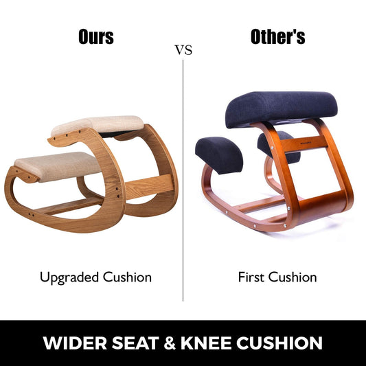 Ergonomic Birch Wood Kneeling Chair for Better Posture and Stress Relief