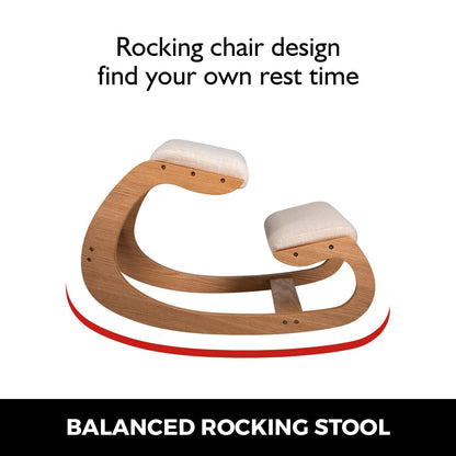 Ergonomic Birch Wood Kneeling Chair for Better Posture and Stress Relief