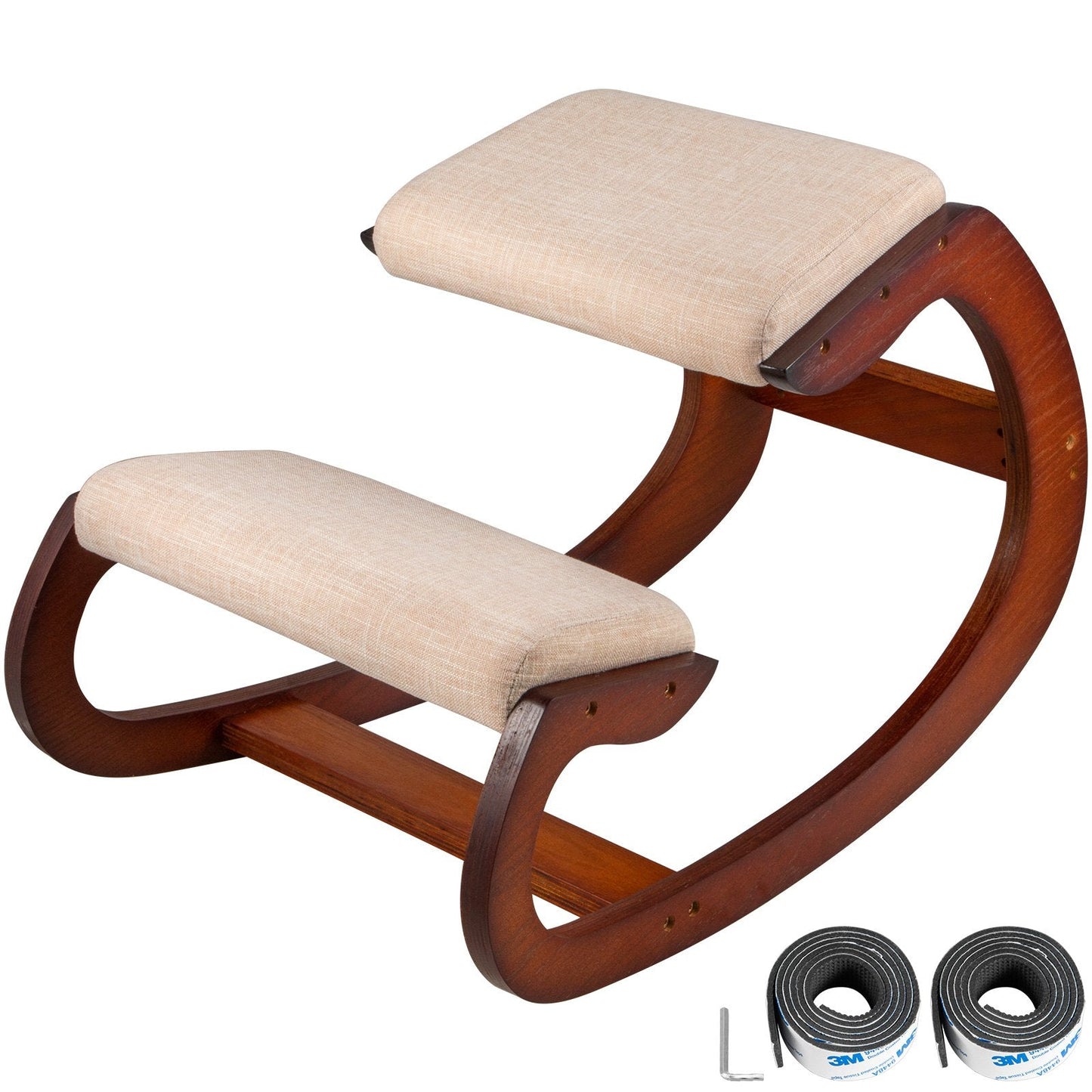 Ergonomic Wooden Kneeling Chair for Neck Pain Relief and Fatigue Reduction
