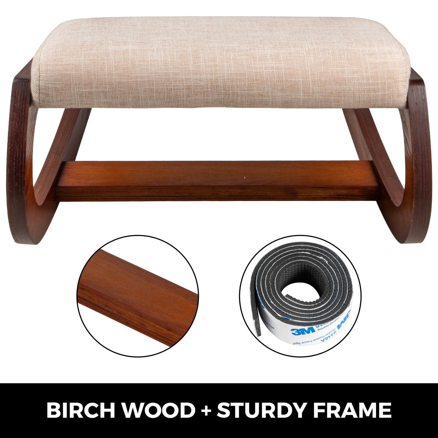 Ergonomic Wooden Kneeling Chair for Neck Pain Relief and Fatigue Reduction
