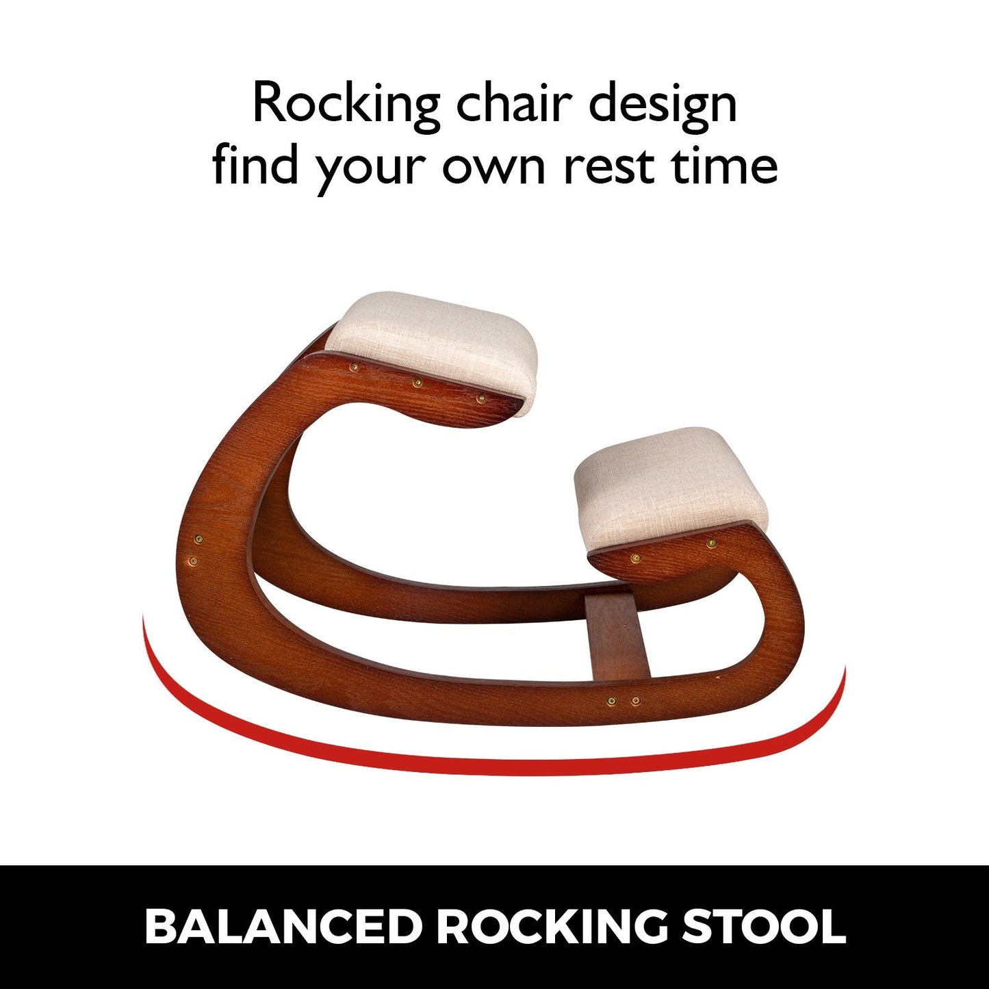 Ergonomic Wooden Kneeling Chair for Neck Pain Relief and Fatigue Reduction