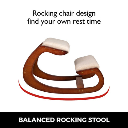 Ergonomic Wooden Kneeling Chair for Neck Pain Relief and Fatigue Reduction