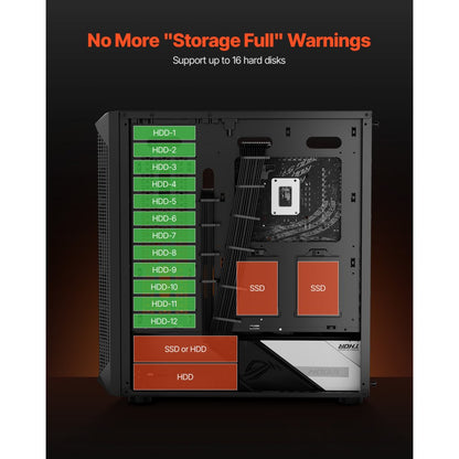 VEVOR PC Gaming Case Mid-Tower Computer Case 4 x 120 mm Fans for ATX/M-ATX/ITX