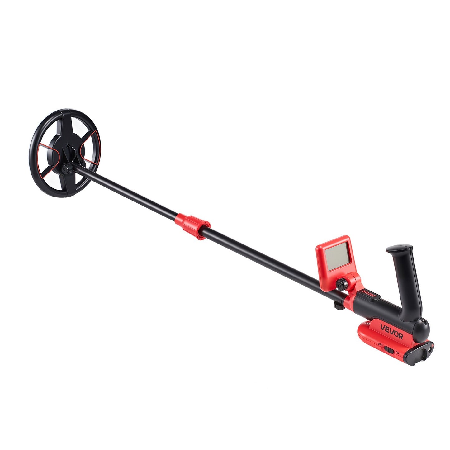 Metal Detector, 152.4 mm, Lightweight Metal Detector with LCD Display, P68 Waterproof Search Coil, Adjustable 580-860 mm High Accuracy Gold Detector, Easy to Use, for Detecting Gold Treasure