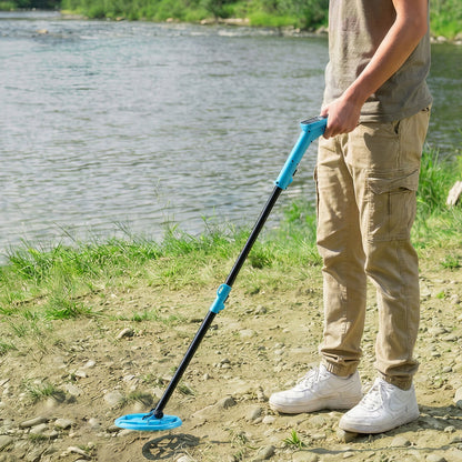 Metal Detector, 101.6 mm, Lightweight Metal Detector with LCD Display, 152.4 mm IP68 Waterproof Search Coil, Adjustable 650-930 mm Gold Detector, Easy to Use, for Detecting Gold Exploration