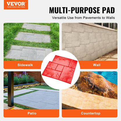 Textured Concrete Stamp Mat 0.6 x 0.6 m, Slate Stone Polyurethane Mold